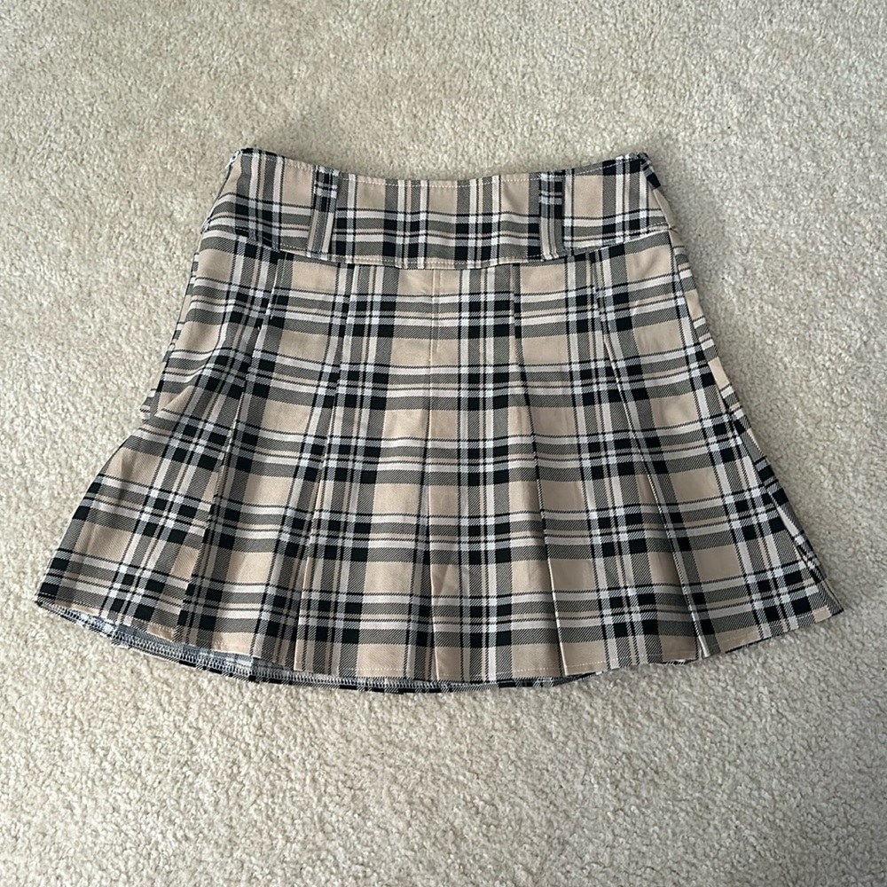 shein plaid skirt